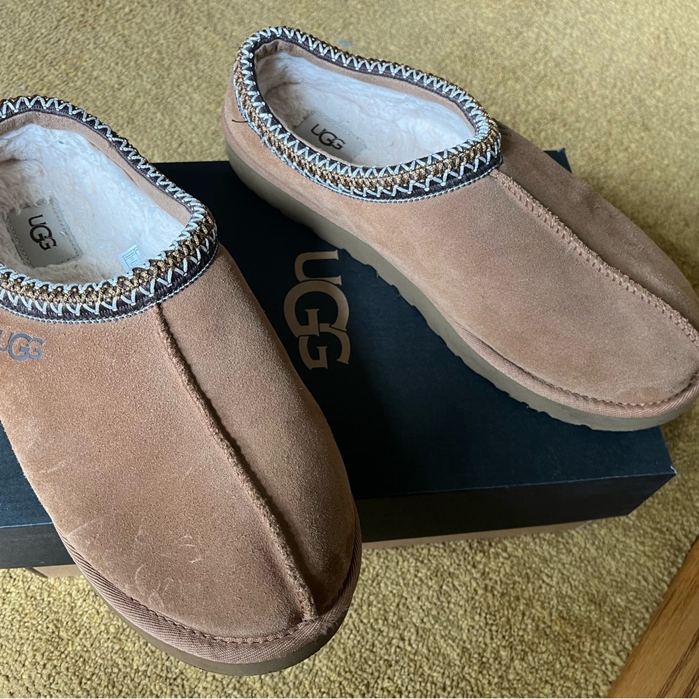 UGG Men's Brown Suede Slip-Ons